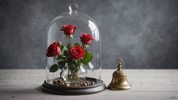 Roses éternelles sous cloche : élégance intemporelle