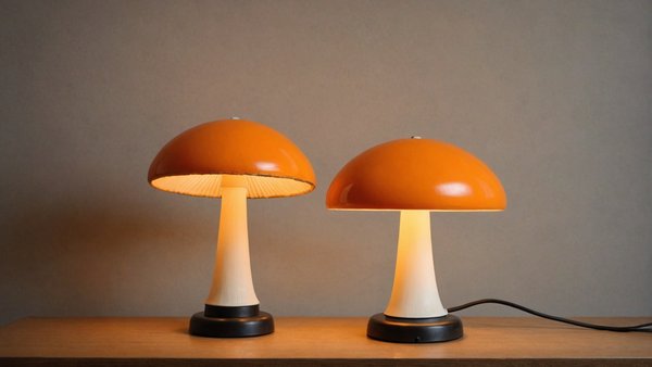 Découvrez l'élégance rétro de la lampe champignon vintage orange "original"